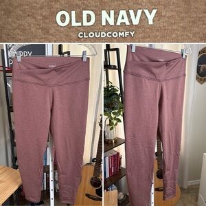 Old Navy Women’s Cloud Comfy Extra High Rise Light Brown Leggings Size L